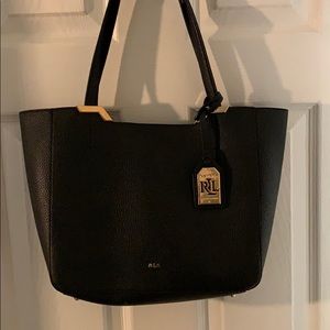 Lauren Ralph Lauren Black Tote Handbag